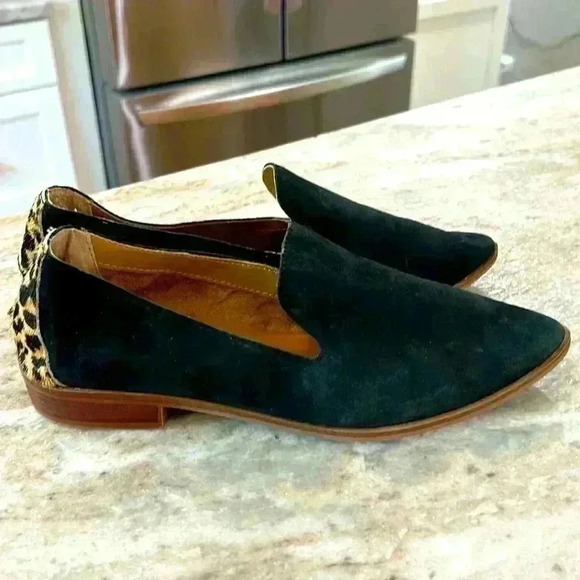Crown & Ivy black suede Inez Flats size 6.5M - Picture 1 of 8